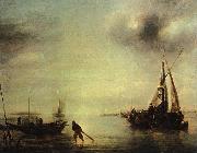 Jan van de Cappelle Becalmed France oil painting artist